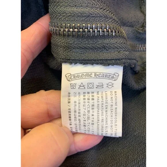 Authentic Chrome Hearts Side Zip Sweatshirt Cross Motif Made in Hollywood S NWOT - Picture 7 of 14